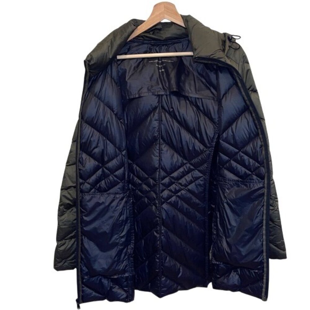 Bcbgeneration Hooded Down Puffer Jacket Green Ult… - image 4